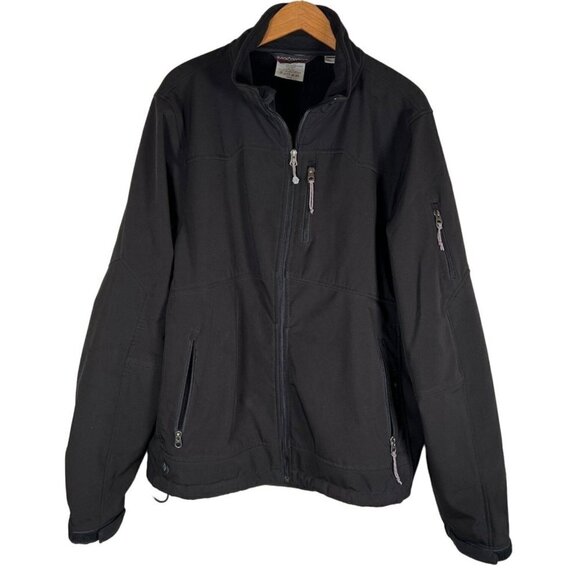 Black Diamond Men Size XL Black Windbreaker Bomber Zip Jacket Cozy Fleece Lining - Picture 1 of 11